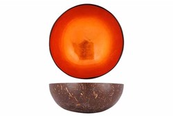 Kokosnussschale Orange metallisch 14cm